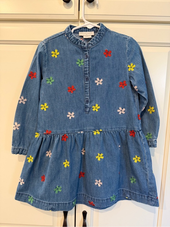 Stella McCartney Other - Stella McCartney Girls Denim Embroidered Dress